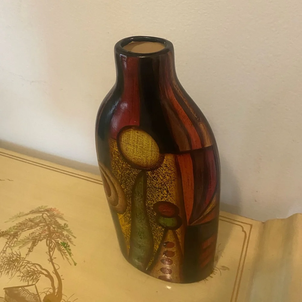 Vintage Decorative Ceramic Abstract Sculpture Art Vase